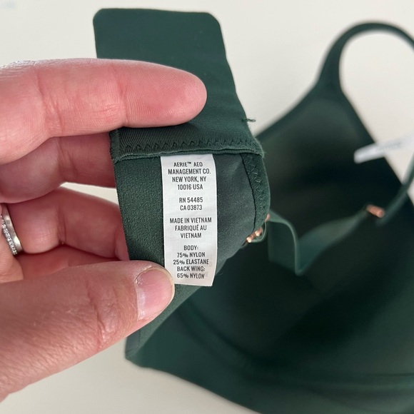 Aerie Real Me Full Coverage Wireless Bra Sycamore Green Size 38C NWOT - Picture 7 of 8